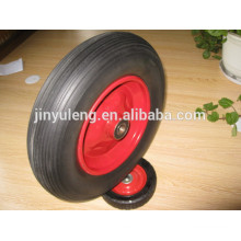 14 inches 3.50-8 4.00-8 solid polyurethane foam rubber wheel ,green wheel ,Material handling equipment parts